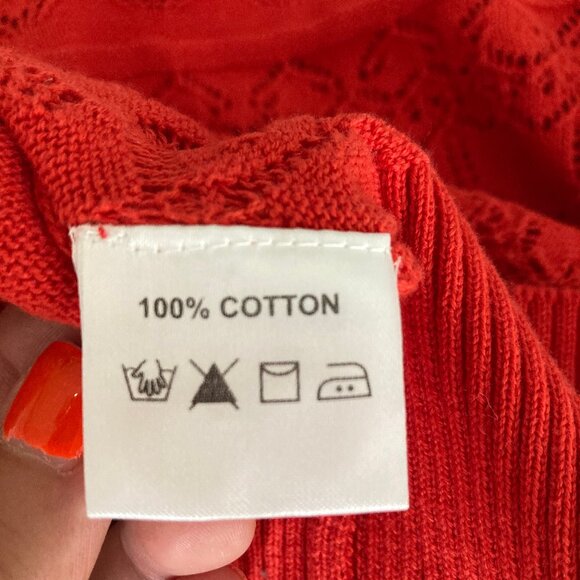 Circus woman's red cardigan size L - Picture 6 of 8
